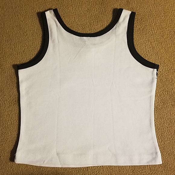 Girls Graphic Tank Top Size S White Black - Picture 3 of 3
